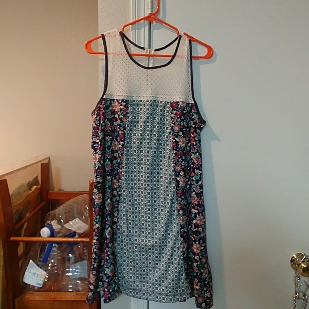 Multicolor Floral Panel Dress